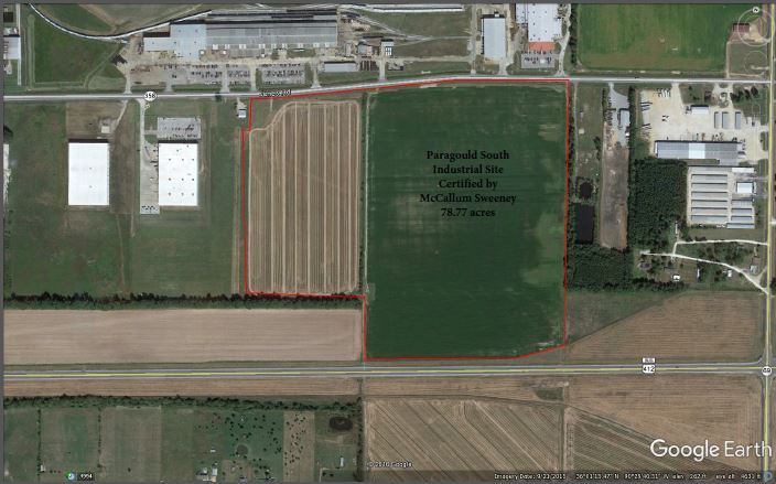 Paragould South Industrial Site Map